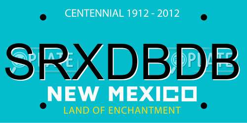 SRXDBDB New Mexico License Plate