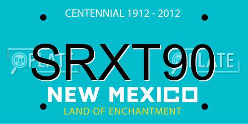 SRXT90 New Mexico License Plate