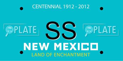 SS New Mexico License Plate