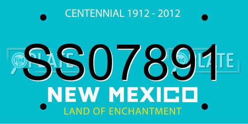 SS07891 New Mexico License Plate