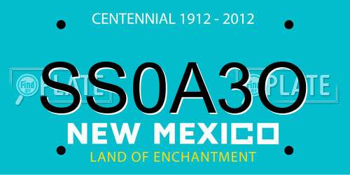 SS0A3O New Mexico License Plate