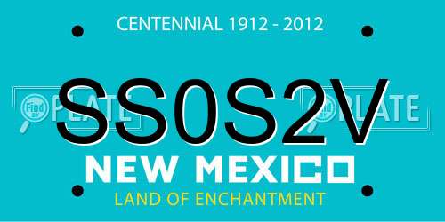 SS0S2V New Mexico License Plate