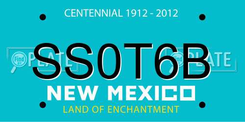 SS0T6B New Mexico License Plate