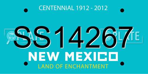 SS14267 New Mexico License Plate