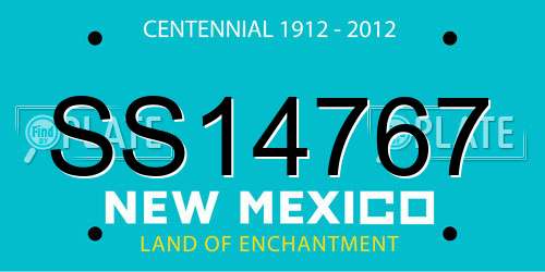 SS14767 New Mexico License Plate