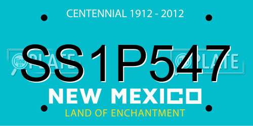 SS1P547 New Mexico License Plate
