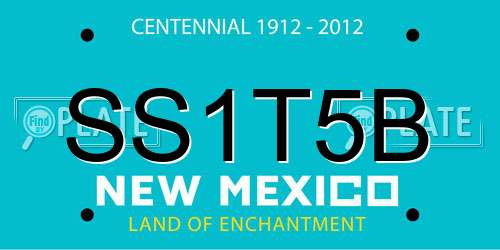 SS1T5B New Mexico License Plate