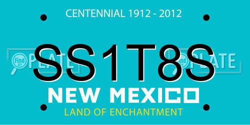 SS1T8S New Mexico License Plate