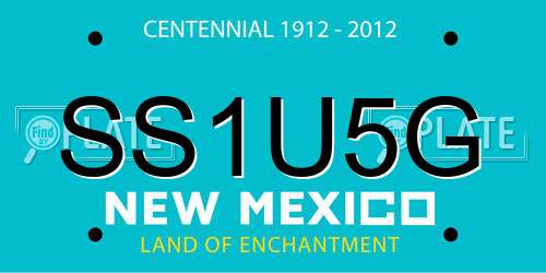 SS1U5G New Mexico License Plate