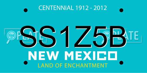 SS1Z5B New Mexico License Plate