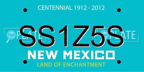 SS1Z5S New Mexico License Plate
