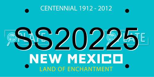 SS20225 New Mexico License Plate