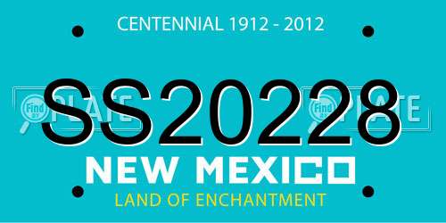 SS20228 New Mexico License Plate
