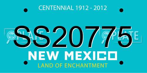 SS20775 New Mexico License Plate