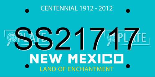 SS21717 New Mexico License Plate