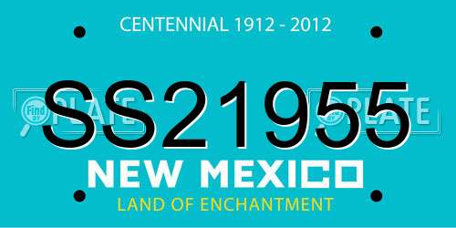 SS21955 New Mexico License Plate
