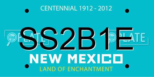 SS2B1E New Mexico License Plate