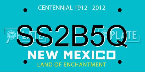 SS2B5Q New Mexico License Plate