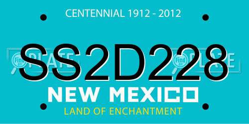 SS2D228 New Mexico License Plate