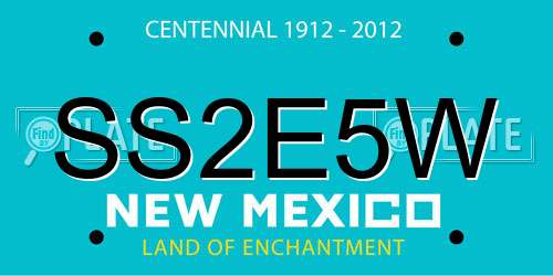 SS2E5W New Mexico License Plate