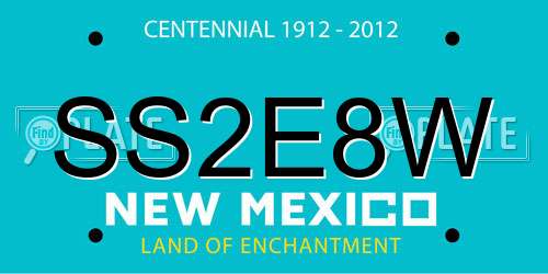 SS2E8W New Mexico License Plate