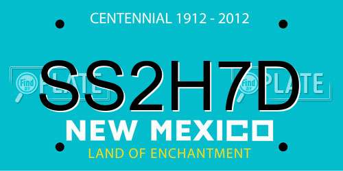 SS2H7D New Mexico License Plate