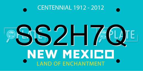 SS2H7Q New Mexico License Plate