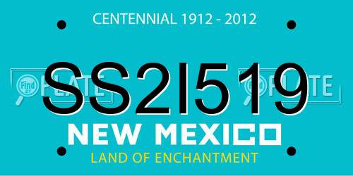 SS2I519 New Mexico License Plate