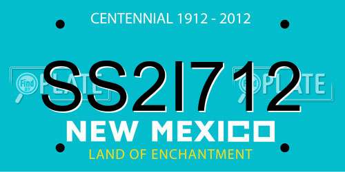 SS2I712 New Mexico License Plate