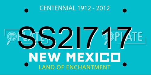 SS2I717 New Mexico License Plate