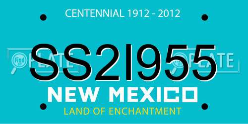 SS2I955 New Mexico License Plate
