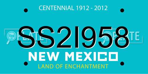 SS2I958 New Mexico License Plate