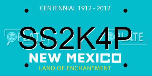 SS2K4P New Mexico License Plate