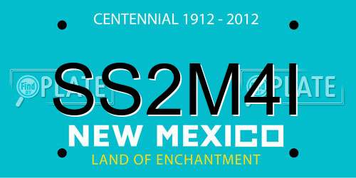 SS2M4I New Mexico License Plate