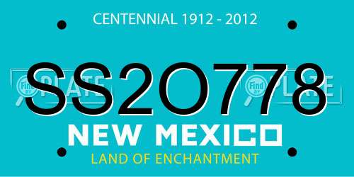 SS2O778 New Mexico License Plate