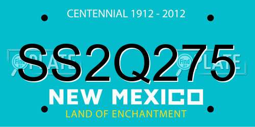 SS2Q275 New Mexico License Plate