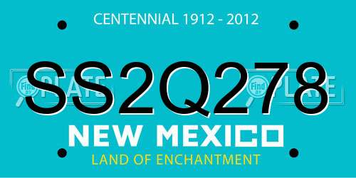 SS2Q278 New Mexico License Plate
