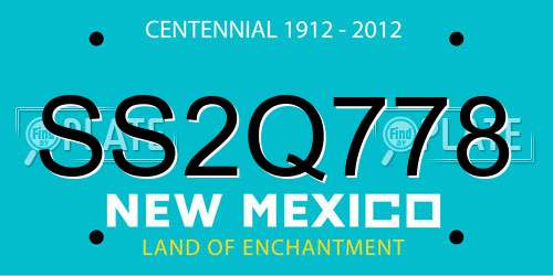 SS2Q778 New Mexico License Plate