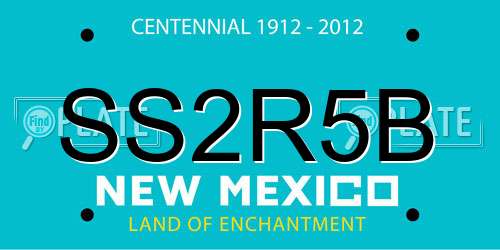 SS2R5B New Mexico License Plate