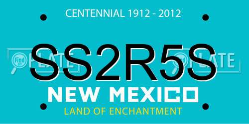 SS2R5S New Mexico License Plate