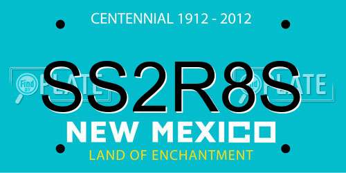 SS2R8S New Mexico License Plate