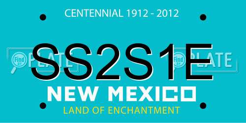 SS2S1E New Mexico License Plate