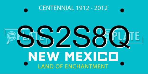 SS2S8Q New Mexico License Plate