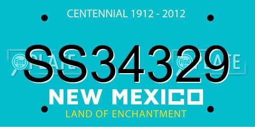 SS34329 New Mexico License Plate