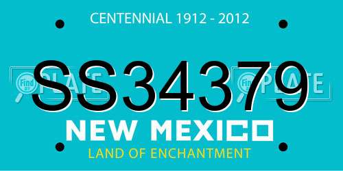 SS34379 New Mexico License Plate