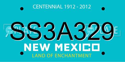 SS3A329 New Mexico License Plate