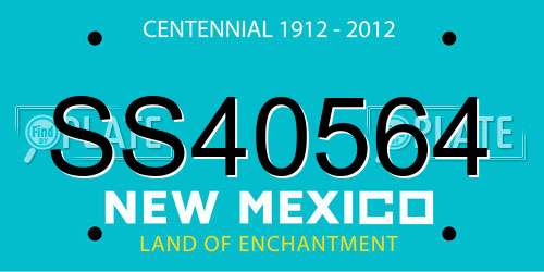 SS40564 New Mexico License Plate