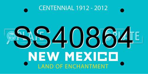 SS40864 New Mexico License Plate