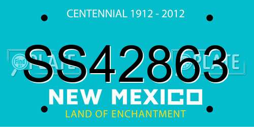SS42863 New Mexico License Plate