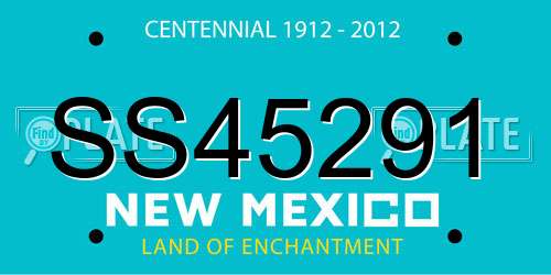SS45291 New Mexico License Plate